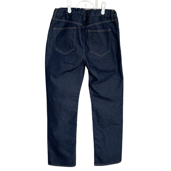 NWT OLD NAVY Boys Size 18 Plus, Dark Wash Straight Leg Jeans Built-In Flex Waist - Picture 2 of 14